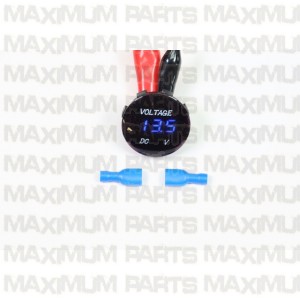 Voltmeter Gauge Blue On